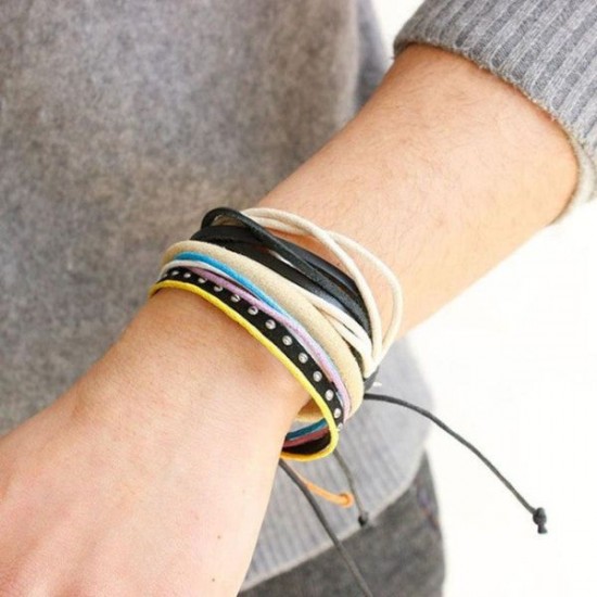 Unisex Street Style Multi-Layered Design Bracelet